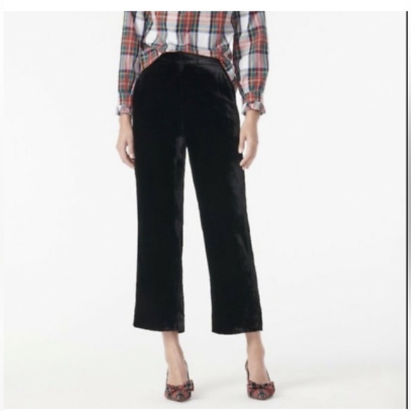 J Crew Pull-on Peyton pant in black velvet, size 8. NWT - Picture 4 of 5
